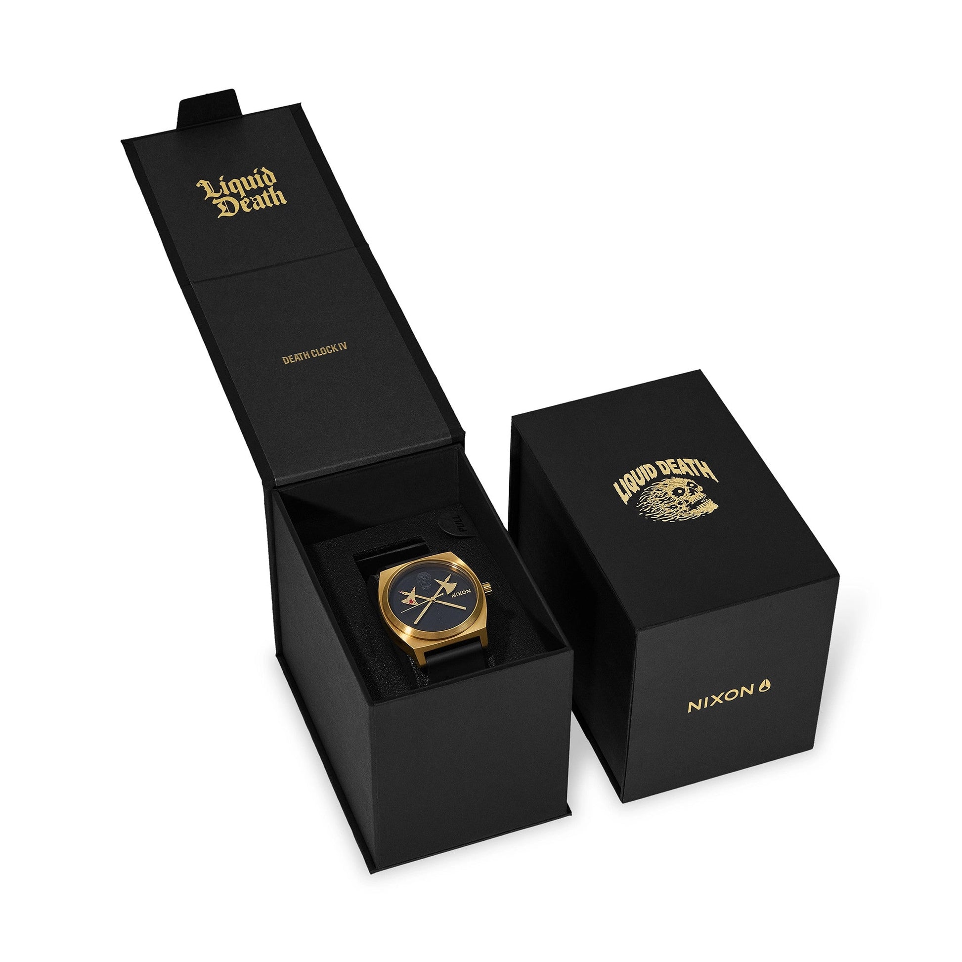 Liquid Death x Nixon Death Clock IV
